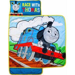 Thomas Racing Nap Mat, 46"X20", Built-in Pillow and Blanket, super soft, New